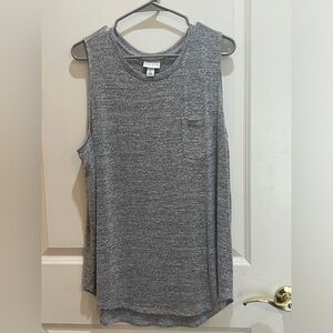 Ava & Viv Target black white heather soft sleeveless top 1X